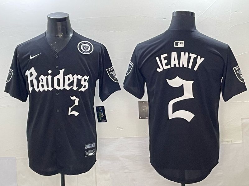 Men 2025 Oakland Raiders 2 Jeanty Black 6th generation Joint Name Nike Limited NFL Jersey style 08
